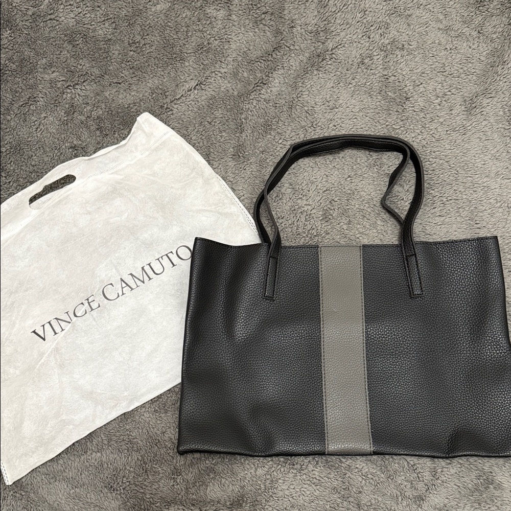 Vince Camuto Two-Tone Black and Gray Handbag